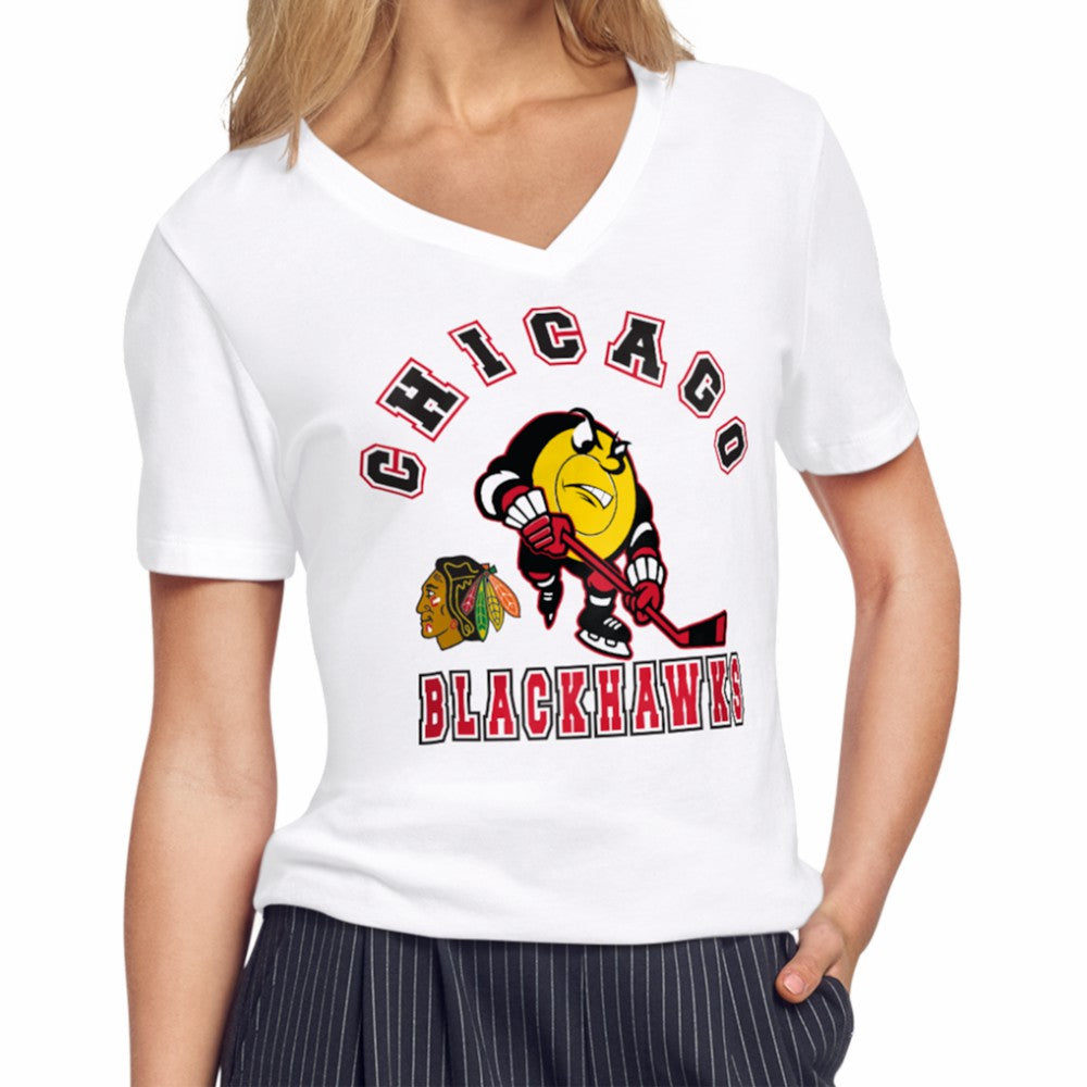 NHL Chicago Blackhawks Starter Women's Tough Puck T-Shirt - White