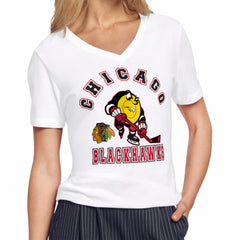 NHL Chicago Blackhawks Starter Women's Tough Puck T-Shirt - White