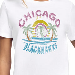 NHL Chicago Blackhawks Starter Women's Tonal Beach T-Shirt - White