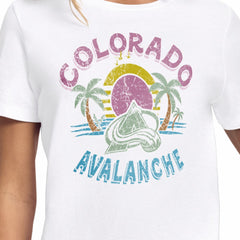 NHL Colorado Avalanche Starter Women's Tonal Beach T-Shirt - White