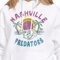 NHL Nashville Predators Starter Women's Tonal Beach Hoodie - White