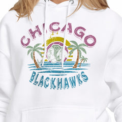 NHL Chicago Blackhawks Starter Women's Tonal Beach Hoodie - White