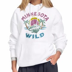 NHL Minnesota Wild Starter Women's Tonal Beach Hoodie - White