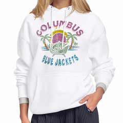 NHL Columbus Blue Jackets Starter Women's Tonal Beach Hoodie - White