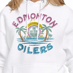 NHL Edmonton Oilers Starter Women's Tonal Beach Hoodie - White