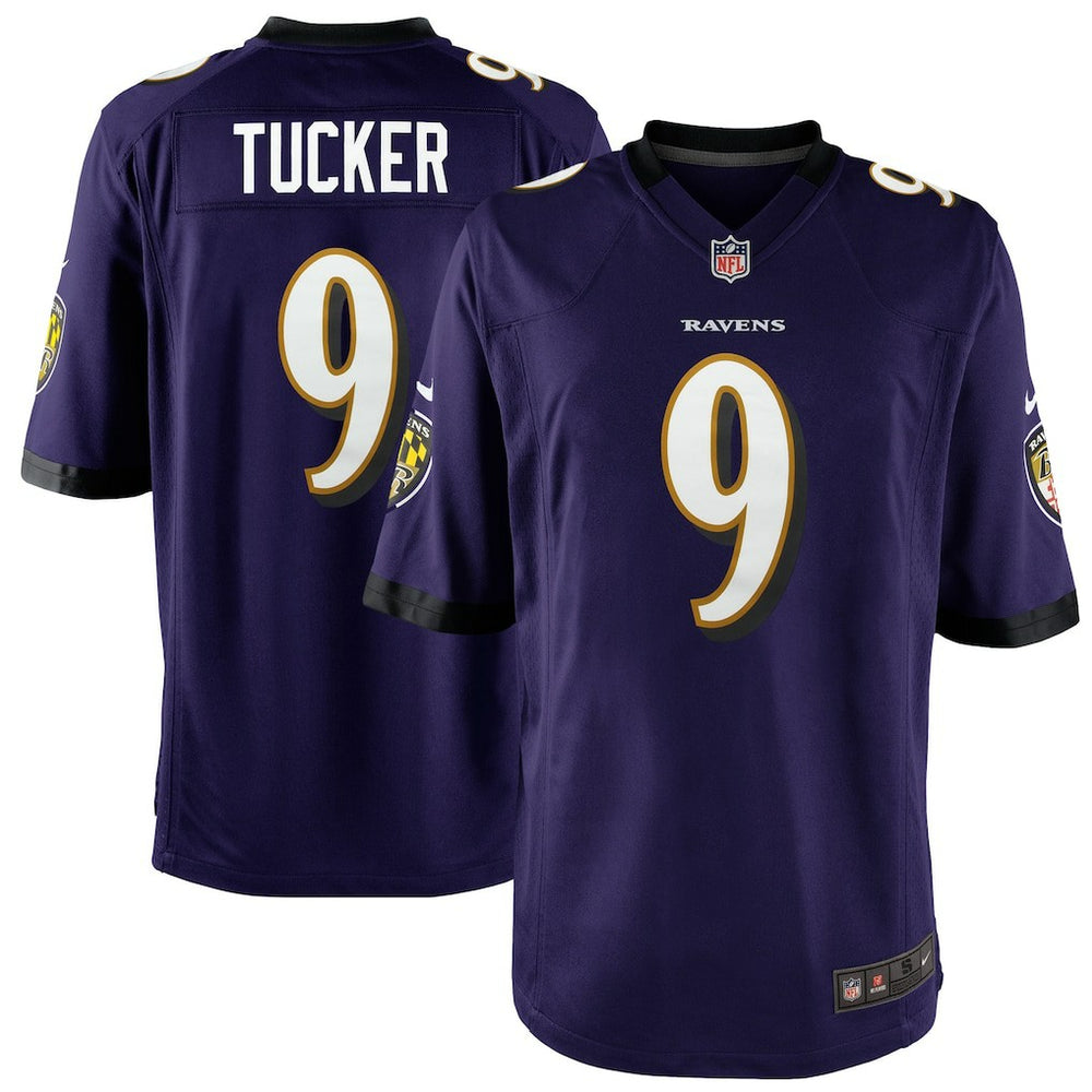 NFL Justin Tucker Baltimore Ravens Youth Game Jersey - Purple