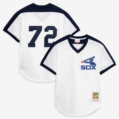 MLB Carlton Fisk Chicago White Sox Mitchell & Ness Authentic Batting Practice Jersey - White