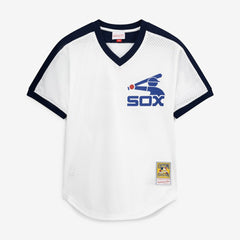 MLB Carlton Fisk Chicago White Sox Mitchell & Ness Authentic Batting Practice Jersey - White