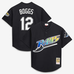 MLB Wade Boggs Tampa Bay Rays Mitchell & Ness Authentic Batting Practice Jersey - Black