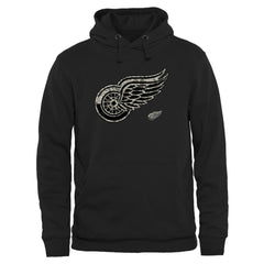 NHL Men's Detroit Red Wings Black Rink Warrior Pullover Hoodie