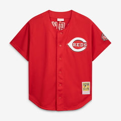Barry Larkin Cincinnati Reds Mitchell & Ness Throwback Cooperstown Mesh Batting Practice Jersey - Red Jerseys