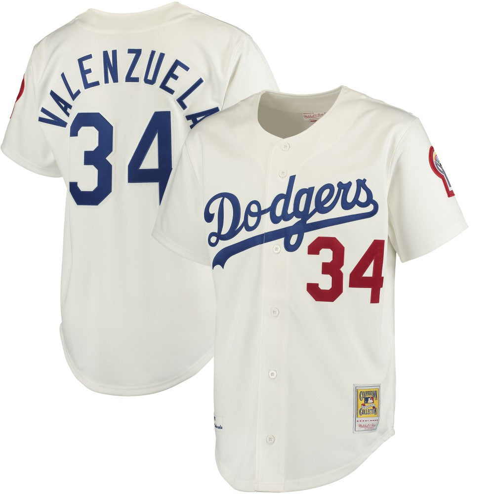 MLB Fernando Valenzuela Los Angeles Dodgers Mitchell & Ness Authentic Jersey - White