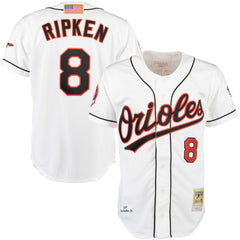MLB Cal Ripken Baltimore Orioles Mitchell & Ness Home Authentic Jersey - White