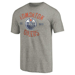NHL Edmonton Oilers Heritage Tri-Blend T-Shirt - Ash