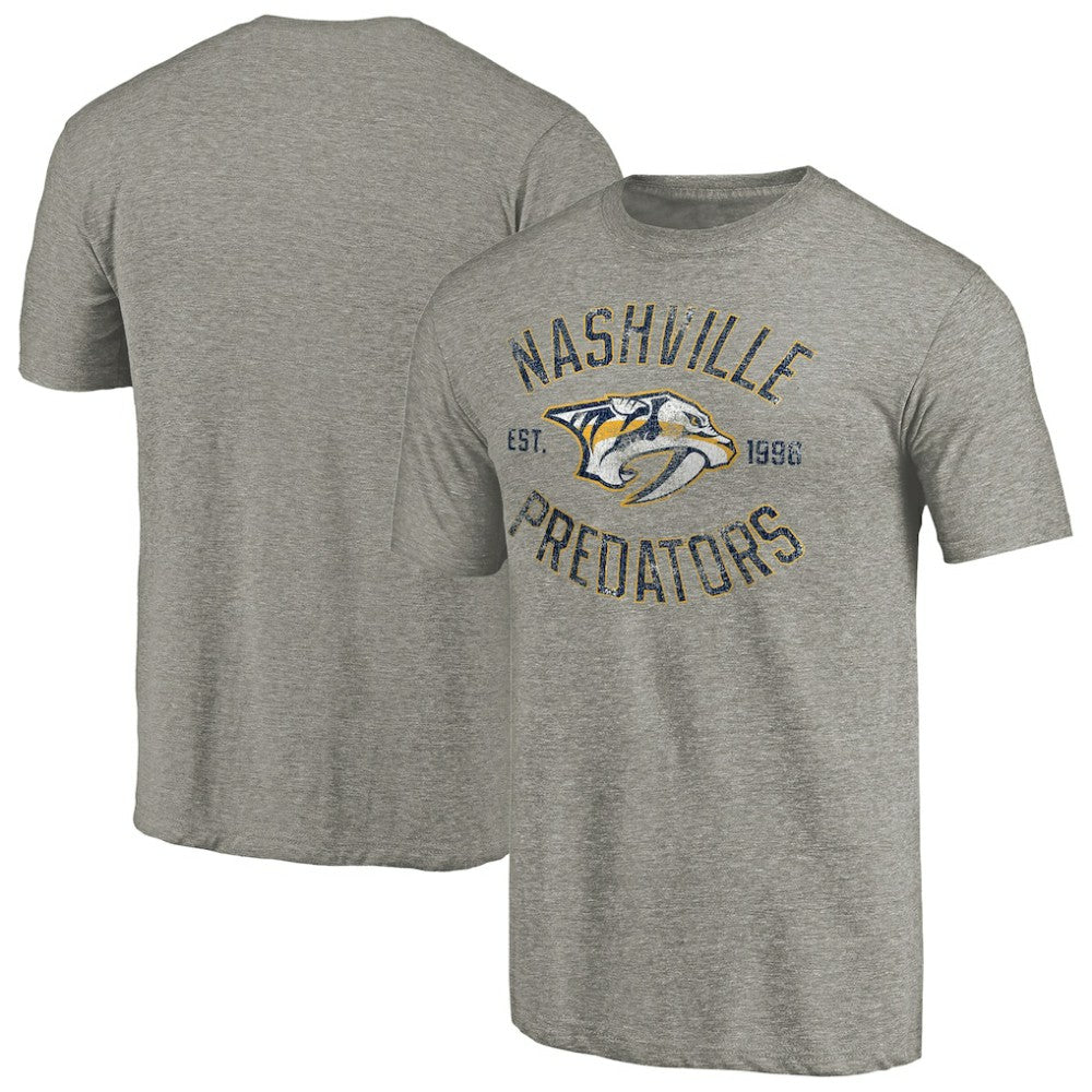 NHL Nashville Predators Heritage Tri-Blend T-Shirt - Ash