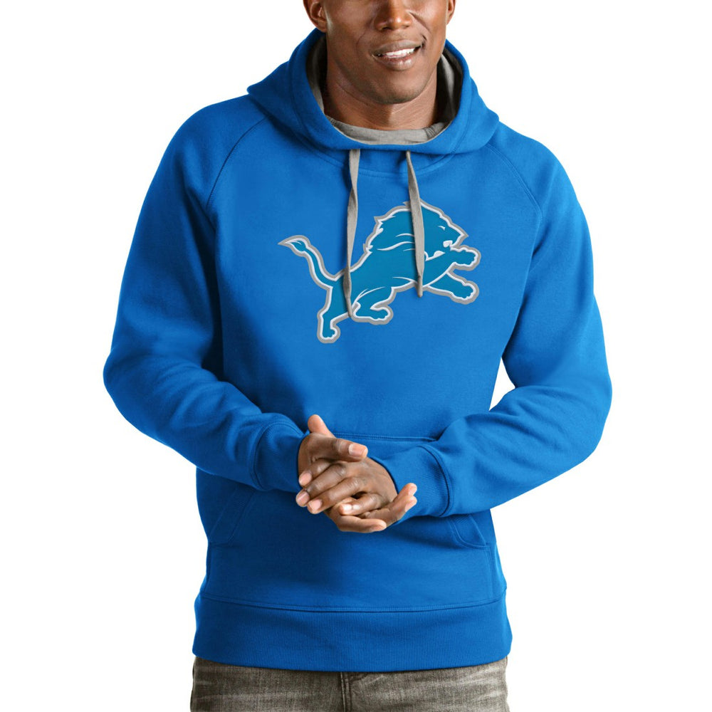 Detroit Lions Antigua Victory Pullover Hoodie Blue