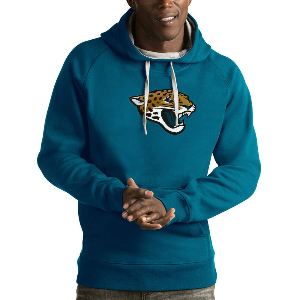 Jacksonville Jaguars Antigua Victory Pullover Hoodie Teal