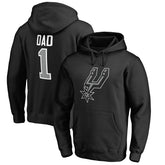 San Antonio Spurs #1 Dad Pullover Hoodie Black