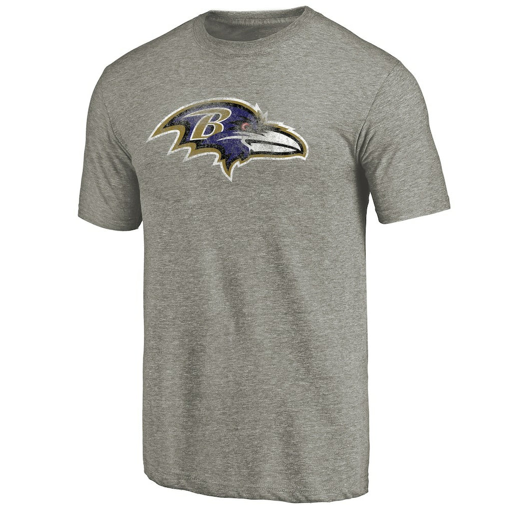 Baltimore Ravens Distressed Team T-Shirt Ash