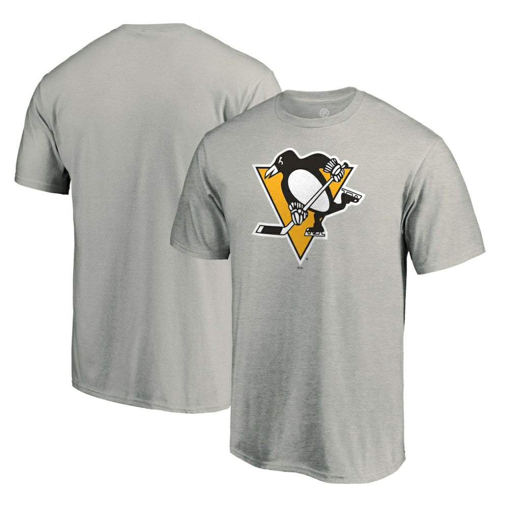 NHL Pittsburgh Penguins Team Primary Logo 2 T-Shirt - Ash