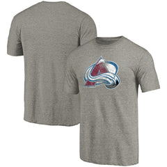 NHL Colorado Avalanche Distressed Team Logo Tri-Blend T-Shirt - Ash