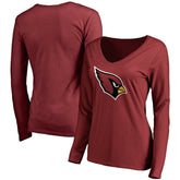 Arizona Cardinals Women's Primary Team Logo Long Sleeve T-Shirt Cardinal