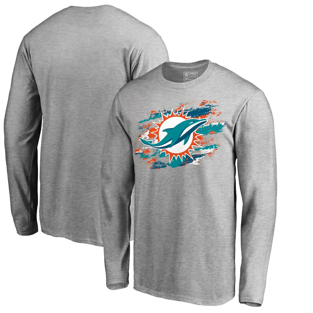 Miami Dolphins True Colors Long Sleeve T-Shirt Ash