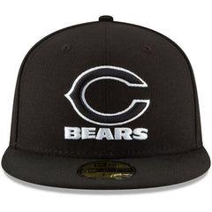 Chicago Bears New Era B-Dub 59FIFTY Fitted Hat Black