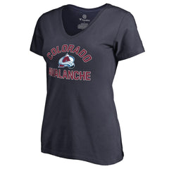NHL Colorado Avalanche Women's Overtime V-Neck T-Shirt - Navy
