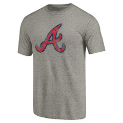 Atlanta Braves Distressed Team 2 Tri-Blend T-Shirt - Ash T-shirts