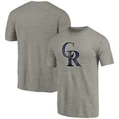 Colorado Rockies Distressed Team Tri-Blend T-Shirt - Ash T-shirts