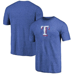 Texas Rangers Distressed Team 2 Tri-Blend T-Shirt - Royal T-shirts