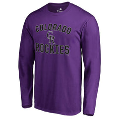 Colorado Rockies Victory Arch Long Sleeve T-Shirt - Purple T-shirts