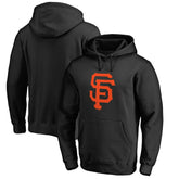 San Francisco Giants Official Logo Fitted Pullover Hoodie - Black Hoodies