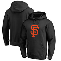 San Francisco Giants Official Logo Fitted Pullover Hoodie - Black Hoodies