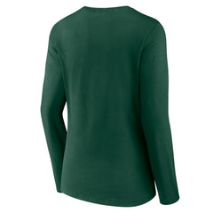 Athletics Women's Team Color Primary Logo V-Neck Long Sleeve T-Shirt - Green T-shirts