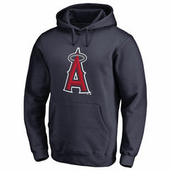 Los Angeles Angels Official Logo Fitted Pullover Hoodie - Navy Hoodies