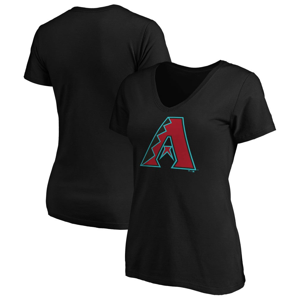 Arizona Diamondbacks Women's Secondary Color Primary Logo T-Shirt - Black T-shirts