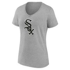 Chicago White Sox Women's Secondary Color Primary Logo T-Shirt - Ash T-shirts