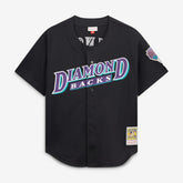 MLB Randy Johnson Arizona Diamondbacks Mitchell & Ness Cooperstown Collection Mesh Batting Practice Button-Up Jersey - Black