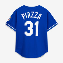 MLB Mike Piazza Los Angeles Dodgers Mitchell & Ness Cooperstown Collection Mesh Batting Practice Button-Up Jersey - Royal
