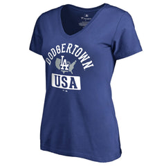 Los Angeles Dodgers Women's Hometown Collection Dodgertown T-Shirt - Royal T-shirts