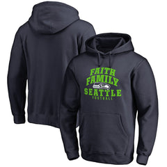 Seattle Seahawks Faith Family Pullover Hoodie Navy