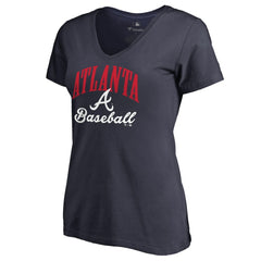 Atlanta Braves Women's Victory Script T-Shirt - Navy T-shirts