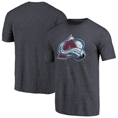 NHL Colorado Avalanche Distressed Team Primary Logo Tri-Blend T-Shirt - Navy