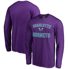 Charlotte Hornets Victory Arch Long Sleeve T-Shirt Purple