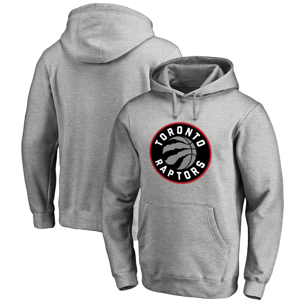 Toronto Raptors Primary Logo Pullover Hoodie Heather Gray