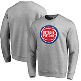 Detroit Pistons Primary Logo Sweatshirt Heathered Gray