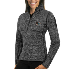 NHL San Jose Sharks Antigua Women's Fortune Half-Zip Sweatshirt - Charcoal