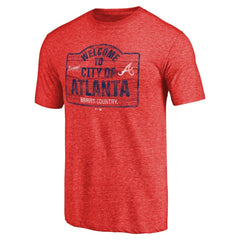 Atlanta Braves Welcome to Atlanta Hometown Tri-Blend T-Shirt - Red T-shirts